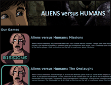 Tablet Screenshot of aliensvshumansapp.com